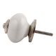White Silver Fitting Ceramic Dresser Knob